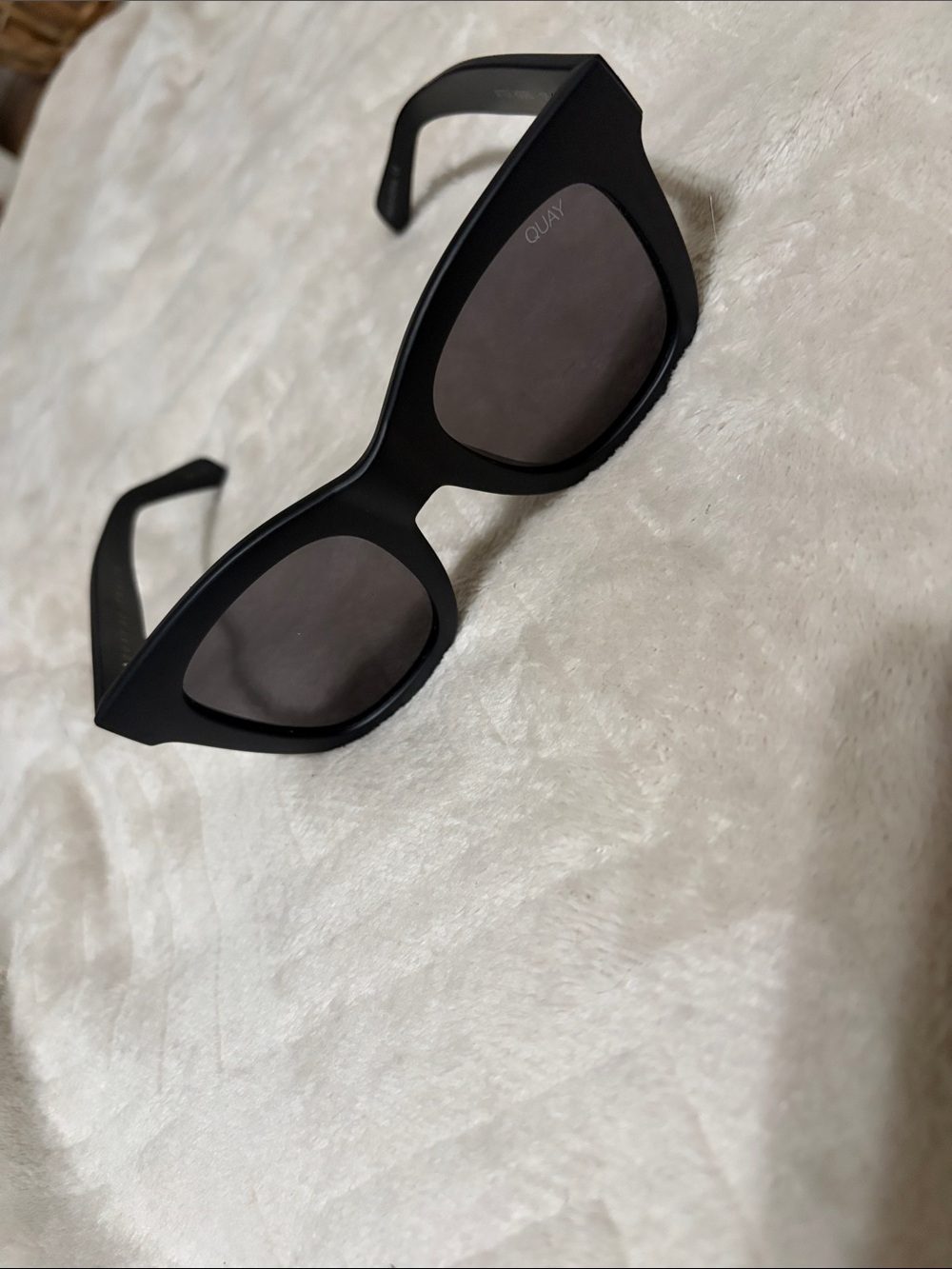 Quay Australia Matte Black Cat-Eye Sunglasses